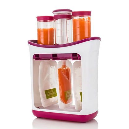 Squeeze Station for Homemade Baby Food, Pouch Filling Station for Puree Food for Babies and Toddlers, Dishwasher Safe and Bpa-Free with 10 Storage Bags 8.26"X8.66"X3.54"